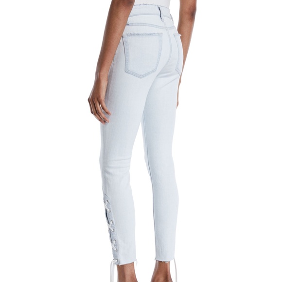 Joe's The Charlie High-Rise Lace-Up Skinny Jeans - Picture 2 of 7